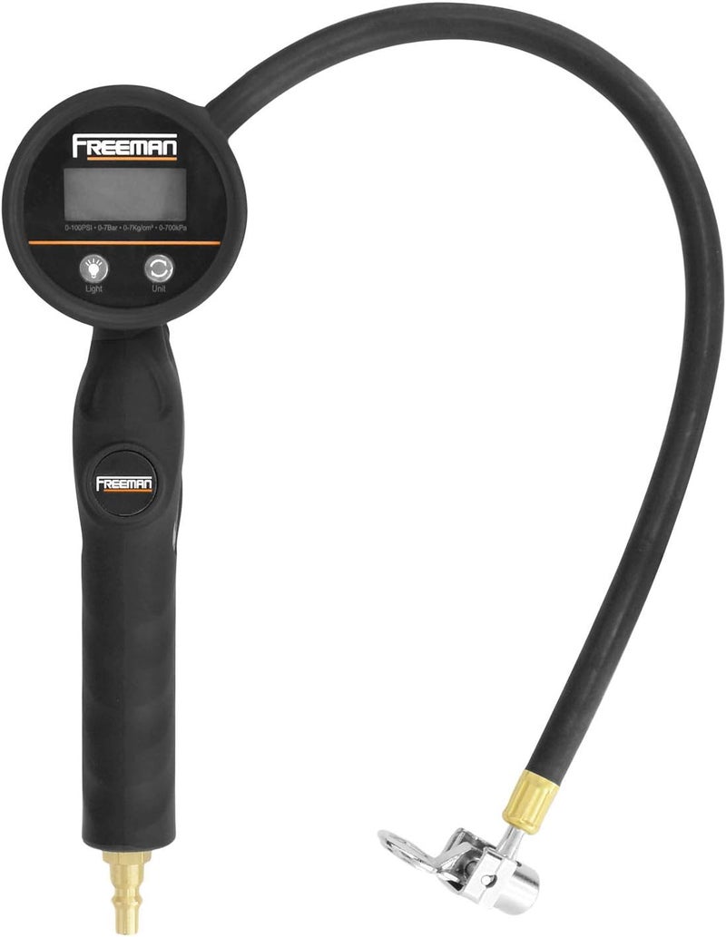 Freeman Digital Tire Inflator with 90 Degree Lock-On Chuck - Image 2