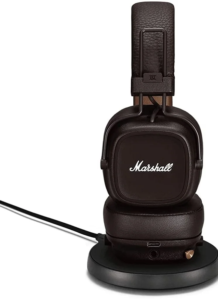 Marshall Marshall Major IV Bluetooth Headphones - Foldable Wireless Headphones Bluetooth With 80 Hours of Playtime - Brown