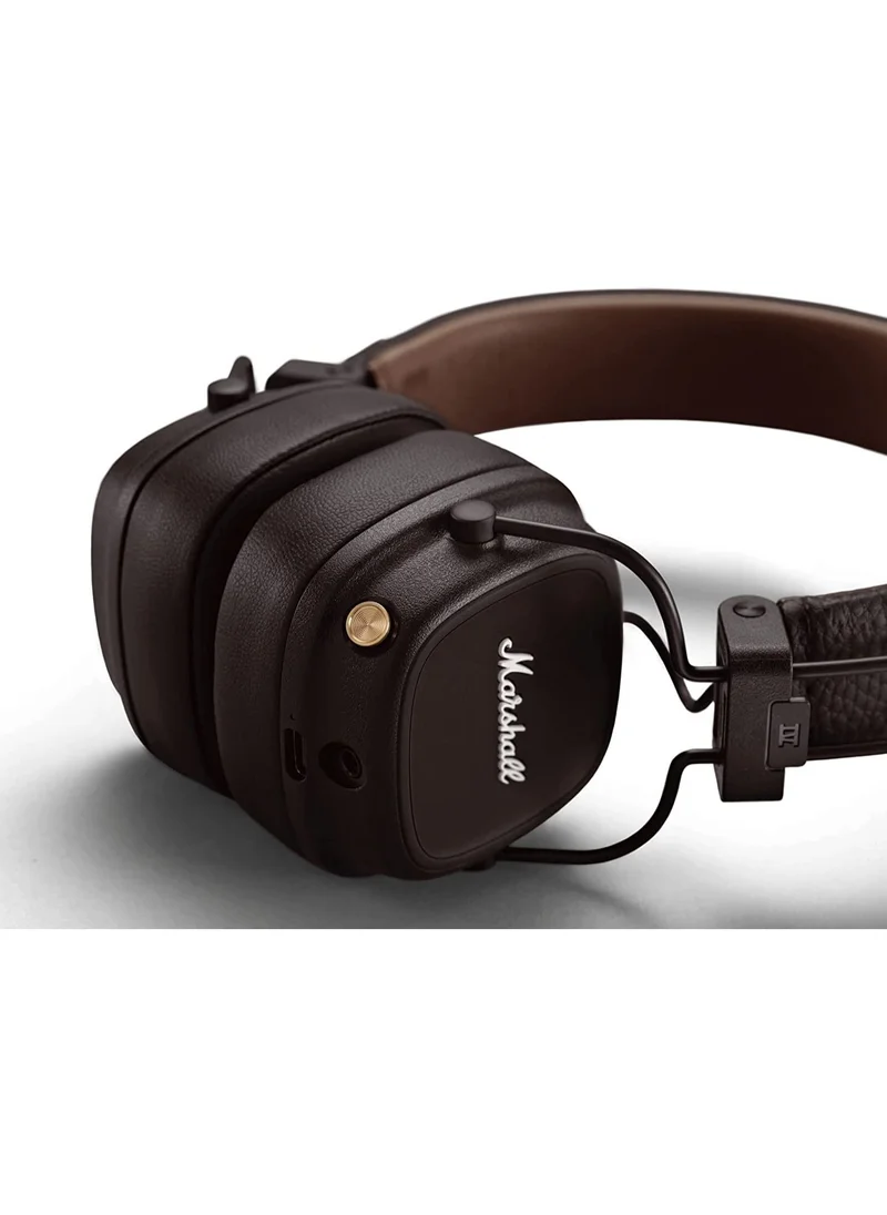 Marshall Marshall Major IV Bluetooth Headphones - Foldable Wireless Headphones Bluetooth With 80 Hours of Playtime - Brown
