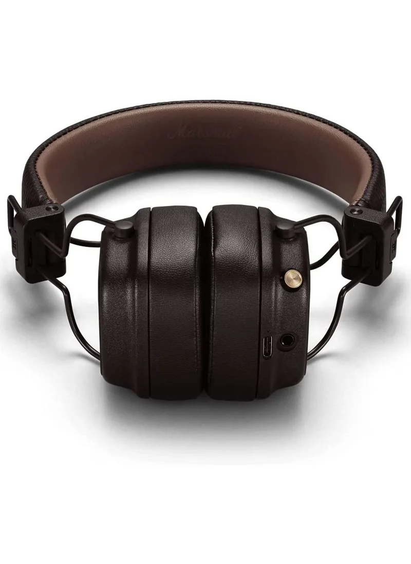 Marshall Marshall Major IV Bluetooth Headphones - Foldable Wireless Headphones Bluetooth With 80 Hours of Playtime - Brown