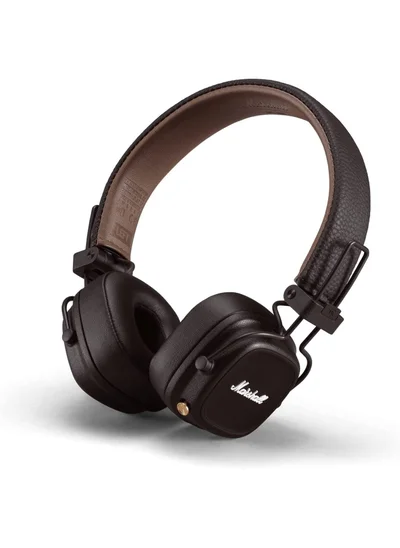 Marshall Marshall Major IV Bluetooth Headphones - Foldable Wireless Headphones Bluetooth With 80 Hours of Playtime - Brown