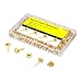 Homdire Paper Fasteners for Crafts 250pcs Brad Fasteners 8x17mm Gold Brads Paper Fasteners Mini Metal Paper Brads Split Pins Round Head Fasteners - Image 2