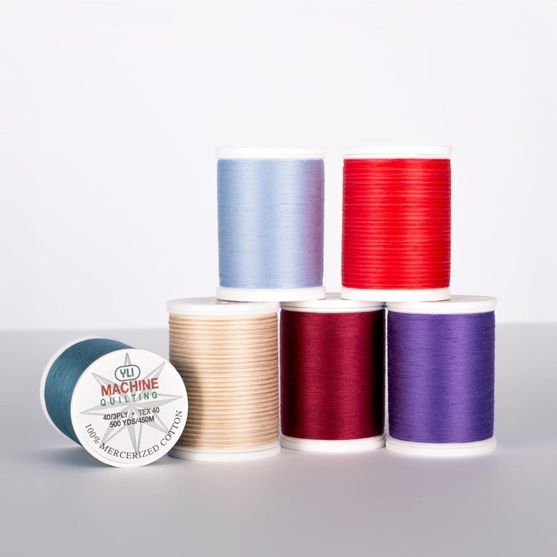 YLI Threads YLI Machine Quilting Thread - 40 wt. Extra-Long Staple Cotton Thread 500 yd Spool - Designed for Quilting - White - Image 5