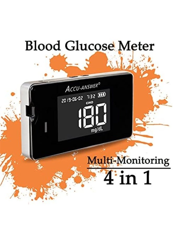 ACCU-ANSWER iSaw Multi-Monitoring System – 4-in-1 Blood Test Meter for Glucose, Cholesterol, Uric Acid & Hemoglobin  - Image 2