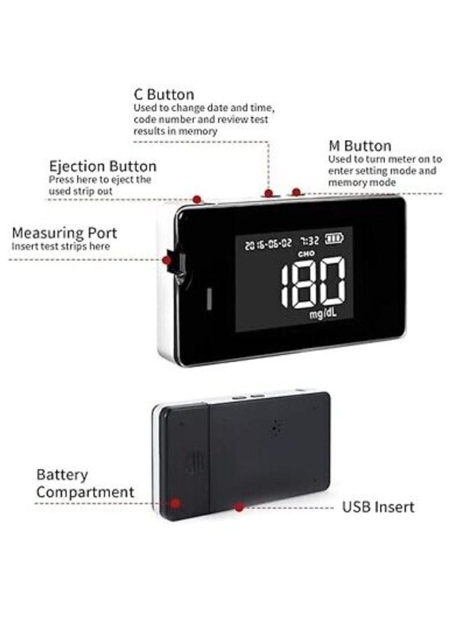 ACCU-ANSWER iSaw Multi-Monitoring System – 4-in-1 Blood Test Meter for Glucose, Cholesterol, Uric Acid & Hemoglobin  - Image 3