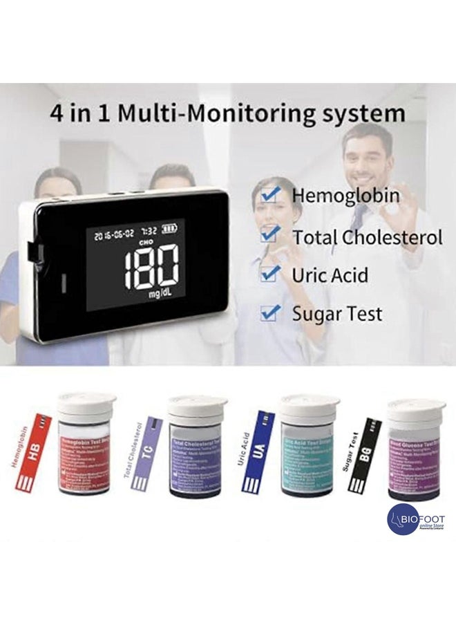 ACCU-ANSWER iSaw Multi-Monitoring System – 4-in-1 Blood Test Meter for Glucose, Cholesterol, Uric Acid & Hemoglobin  - Image 4