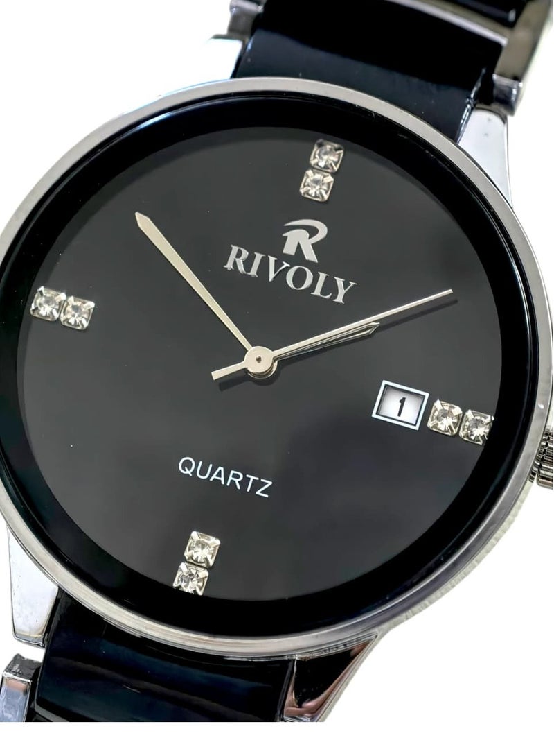 Rivoly A luxurious set consisting of a men's and women's watch made of high-quality stainless steel, along with a bracelet, prayer beads, pen, and ring. - Image 4