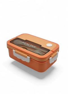 QSHOP QSHOP® Premium Imported Bento Lunch Box 3 Compartment Leakproof Insulated Lunch Box Microwave Safe Bento Box with Fork and Spoon  - Image 1