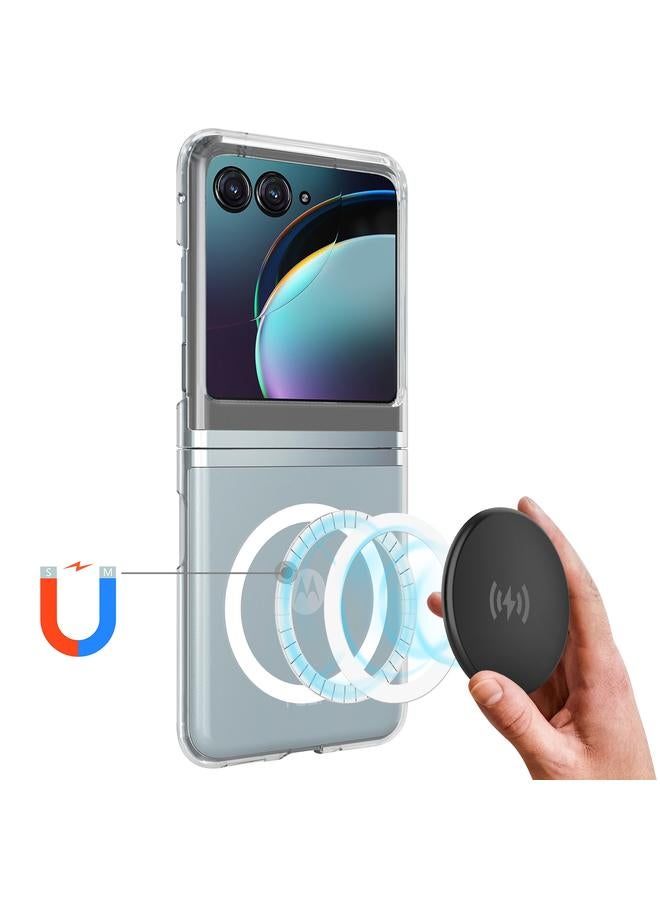 اس-توب جراب هاتف موتورولا رازر 50، جراب شفاف مقاوم للخدش مصنوع من مادة MagSafe - Image 2