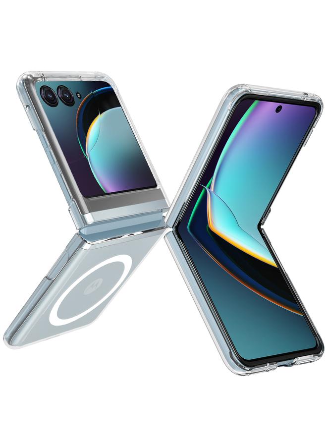 اس-توب جراب هاتف موتورولا رازر 50، جراب شفاف مقاوم للخدش مصنوع من مادة MagSafe - Image 1