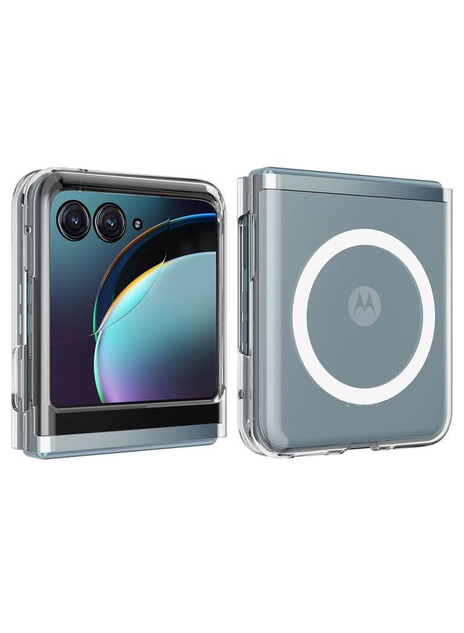 اس-توب جراب هاتف موتورولا رازر 50، جراب شفاف مقاوم للخدش مصنوع من مادة MagSafe - Image 3