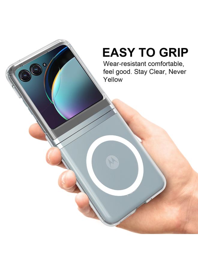 اس-توب جراب هاتف موتورولا رازر 50، جراب شفاف مقاوم للخدش مصنوع من مادة MagSafe - Image 5