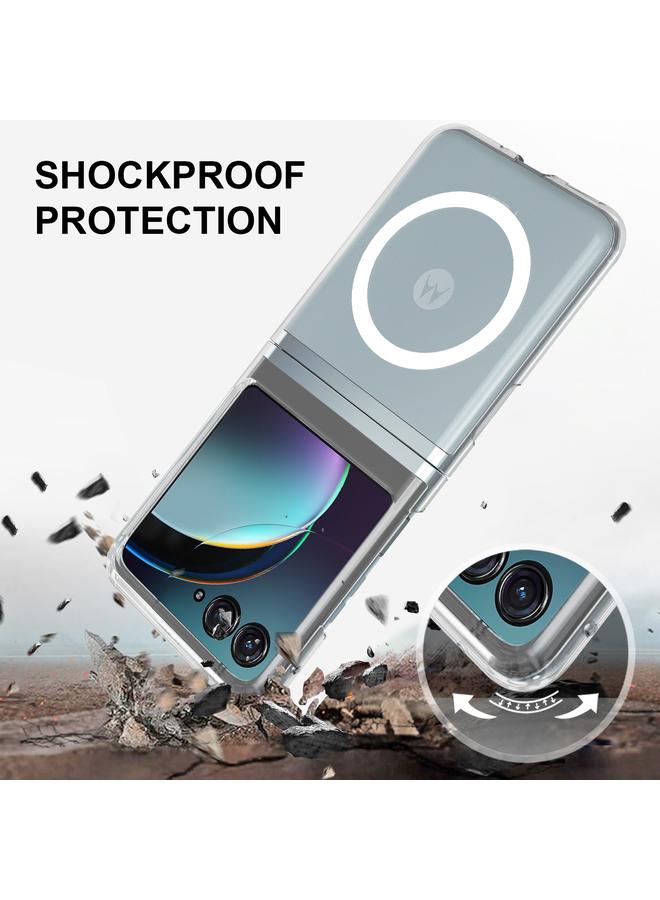 اس-توب جراب هاتف موتورولا رازر 50، جراب شفاف مقاوم للخدش مصنوع من مادة MagSafe - Image 4