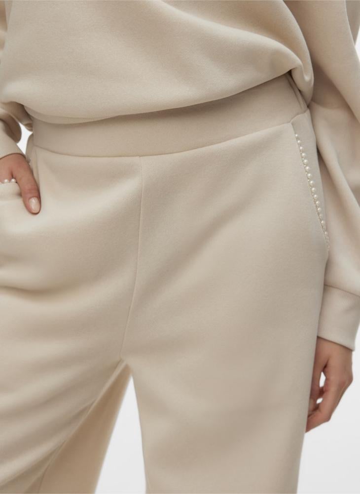 فيرو مودا بنطلون فيم دايزي بخصر عالٍ وأرجل واسعة من اللؤلؤ - Image 3