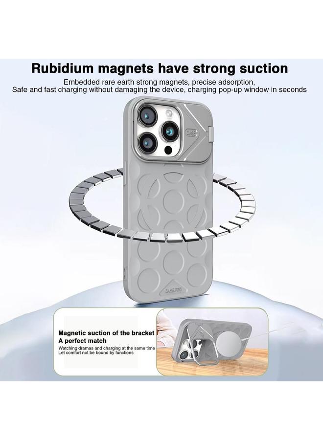 اس-توب جراب لهاتف iPhone 15 Pro مع إطار عدسة وحامل MagSafe PC Hybrid TPU - Image 4