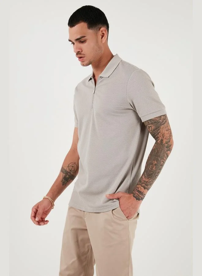 Buratti  Buratti Cotton Regular Fit Zip-Up Polo Collar T-Shirt Men's POLO COLLAR T-SHIRT 5902915 for Men | Best Price UAE