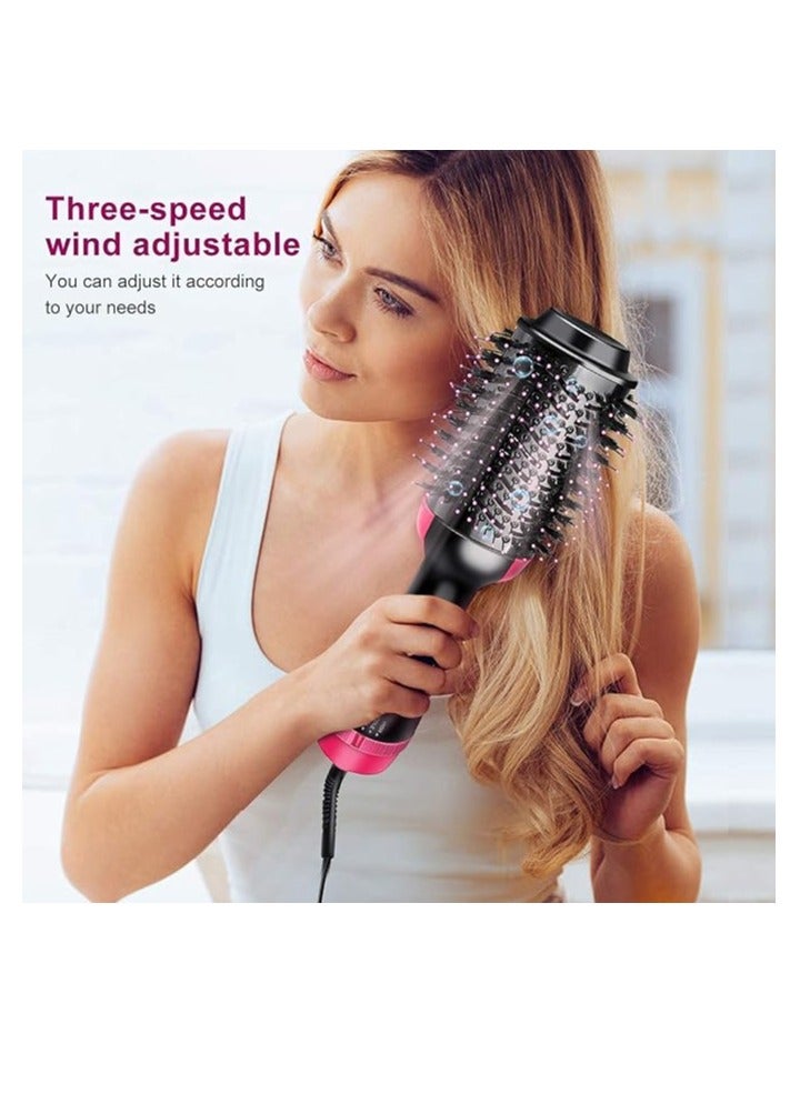 Hair Dryer and Styler Black/Pink lightweight & Salon-quality Results, Brush Design - Image 2