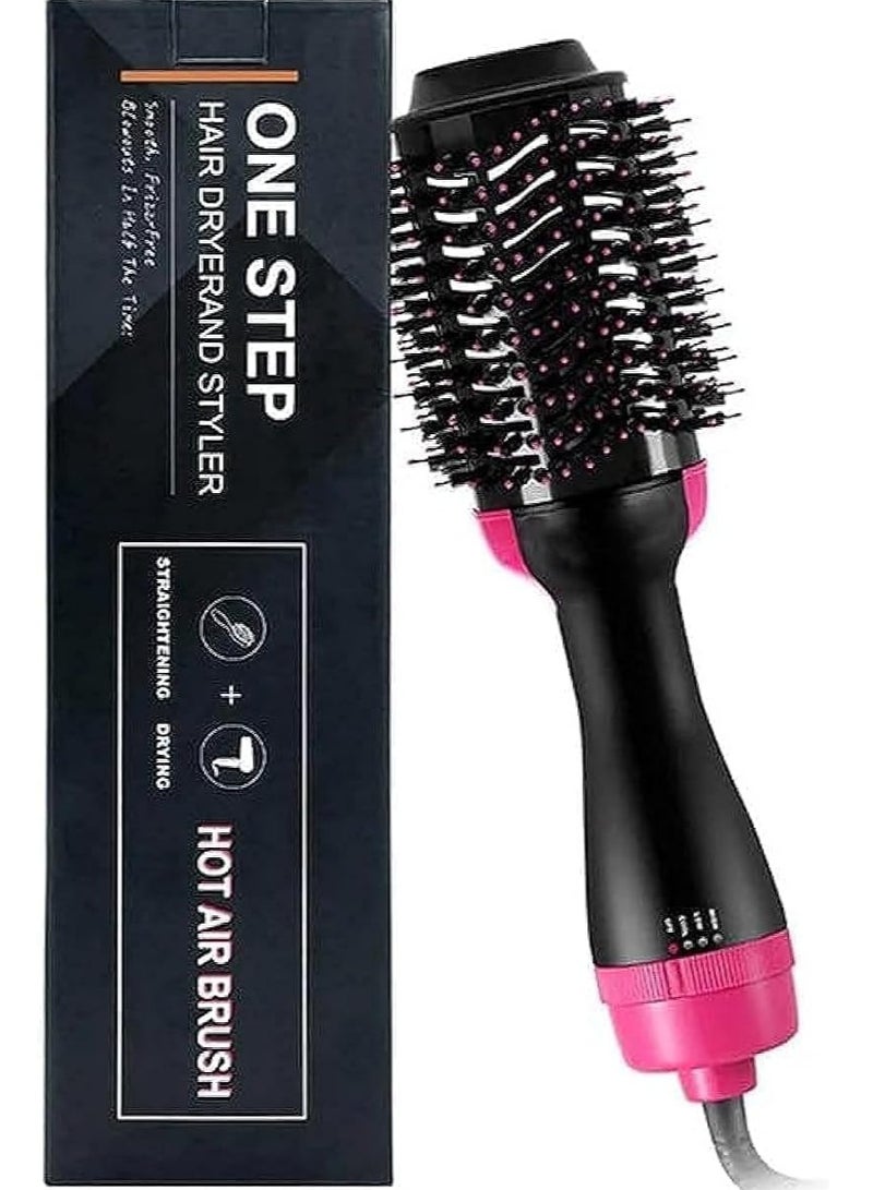 Hair Dryer and Styler Black/Pink lightweight & Salon-quality Results, Brush Design - Image 4
