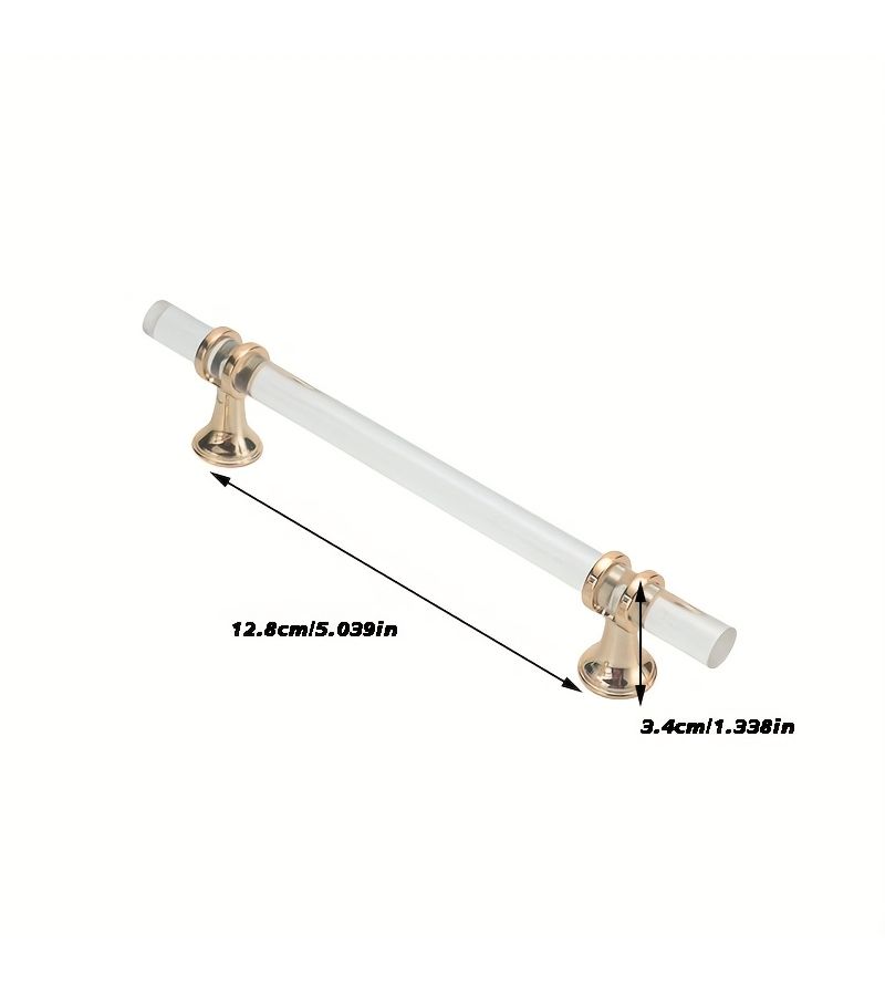 Modern Transparent Plastic Cabinet Drawer Pulls 4 Pack - Image 4