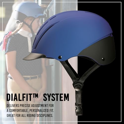 Troxel Spirit Full Coverage Horse Riding Helmet, Low-Profile & Adjustable, Safety Horseback Riding Gear, Small (6-1/2 - 6-7/8), Periwinkle Duratec - Image 4