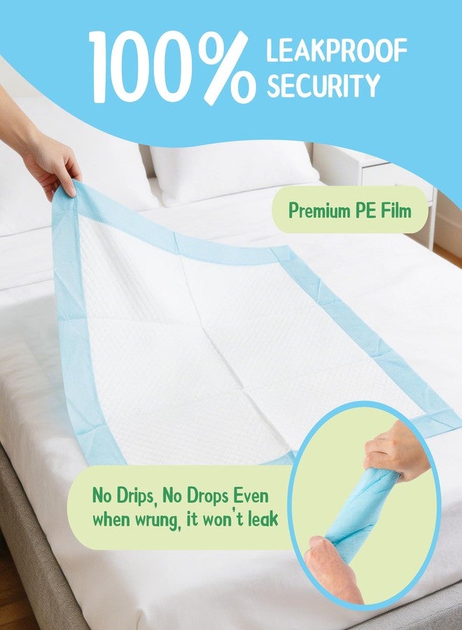 VUSIGN Puppy Pee Pads 100 Count Dog Training Pads 22''x 22'' Leakproof Super Absorbent Potty Training with Quick-Dry Surface, 5-Layer Disposable Underpads for Baby, Puppy and Adults, Blue & White - Image 3