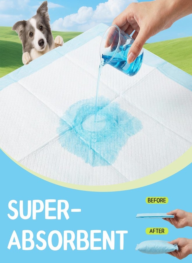 VUSIGN Puppy Pee Pads 100 Count Dog Training Pads 22''x 22'' Leakproof Super Absorbent Potty Training with Quick-Dry Surface, 5-Layer Disposable Underpads for Baby, Puppy and Adults, Blue & White - Image 4