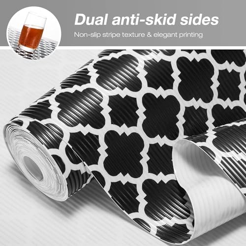 Ash  Roh Ash & Roh Kitchen Cabinet Drawer Liner Desk Shelf Pad PVC Anti Slip Drawer for Bedroom Wardrobe Cabinet and Kitchen Place Liner (45 CM x 100 CM, Black Window) - Image 3