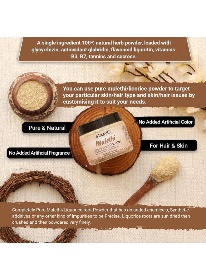 STAMIO Orange Peel, Sandalwood Face Pack, Multani Mitti, Mulethi, Neem And Rose Petals Powder Combo Mask, Diy | Suitable For All Skin Types Men & Women | In Jar - 530Gm (100Gm X 4 + 80Gm + 50Gm) - Image 3