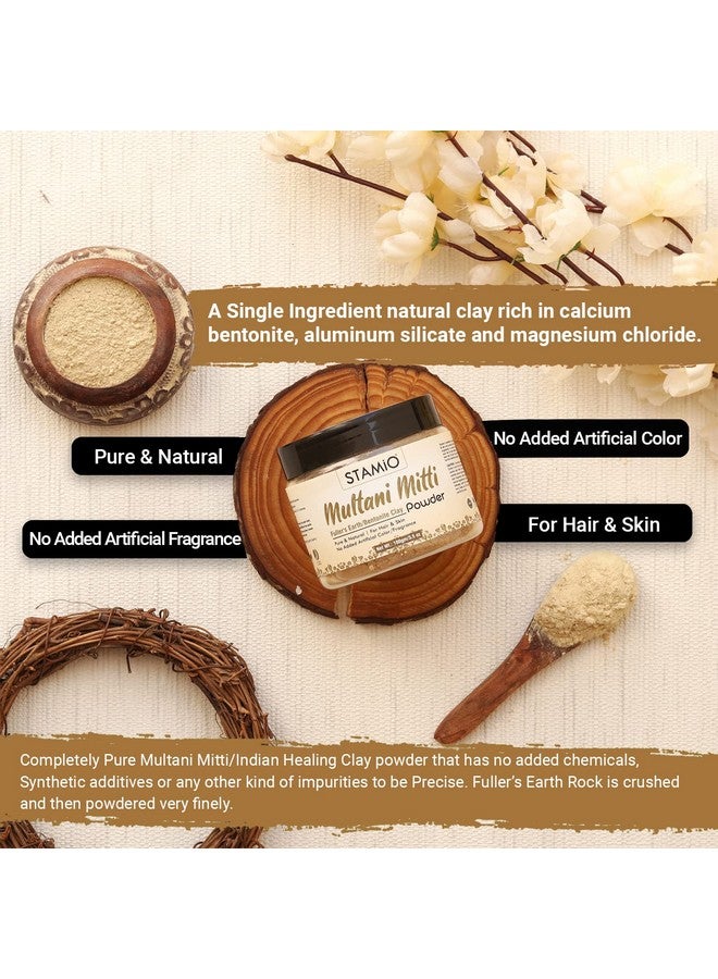 STAMIO Orange Peel, Sandalwood Face Pack, Multani Mitti, Mulethi, Neem And Rose Petals Powder Combo Mask, Diy | Suitable For All Skin Types Men & Women | In Jar - 530Gm (100Gm X 4 + 80Gm + 50Gm) - Image 4