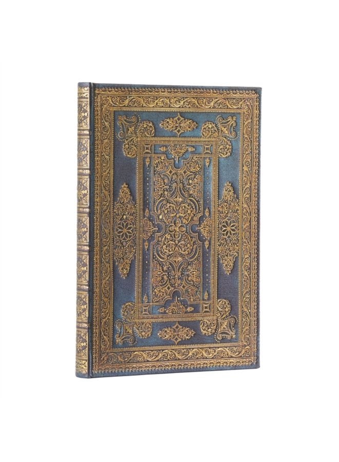 Blue Luxe Luxe Design Midi Lined Hardback Journal Elastic Band Closure - Hardback