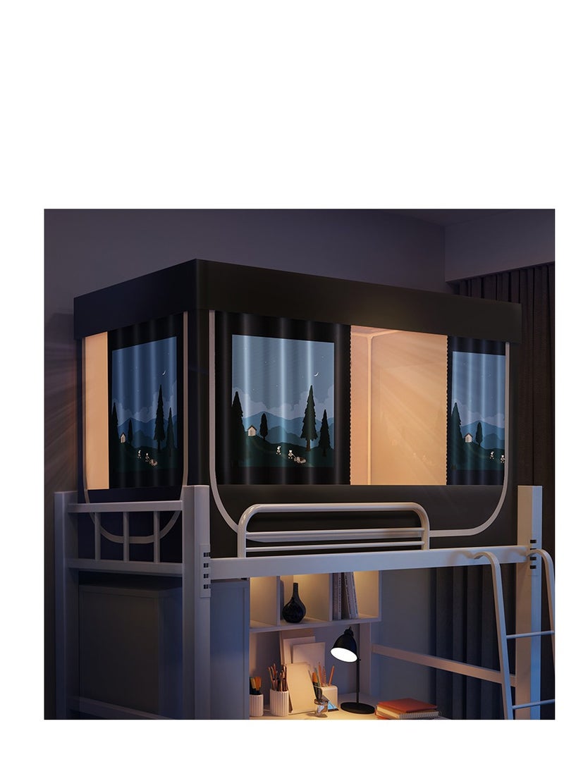 Y&D Bed Canopy Tents Curtain Blackout Curtain Single Bed Tent Curtain Student Shading Cloth Bed Canopy Mosquito Net Student Sleep Privacy Protection - Image 1