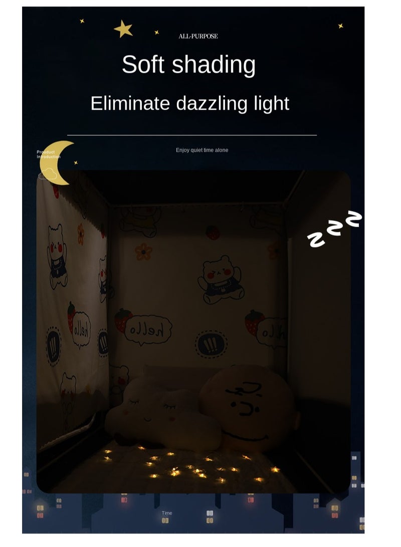 Y&D Bed Canopy Tents Curtain Blackout Curtain Single Bed Tent Curtain Student Shading Cloth Bed Canopy Mosquito Net Student Sleep Privacy Protection - Image 2