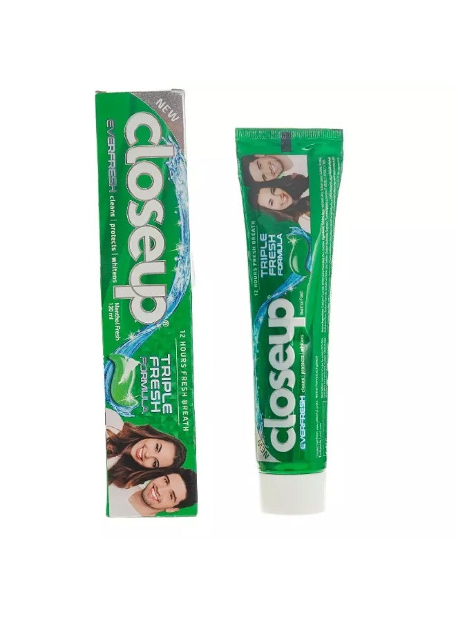 Closeup معجون أسنان كلوز أب إيفرفريش مع تركيبة ثلاثية الانتعاش، معجون أسنان بالنعناع - 120 مل