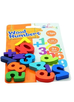 Skoolzy Rainbow Wooden Numbers Puzzle 13 Piece Set Kids Can Learn Addition Subtraction Educational Counting Math Montessori Toys For Toddlers Preschool Wood Toy Learning Blocks For Kids Ages 3+  - Image 1