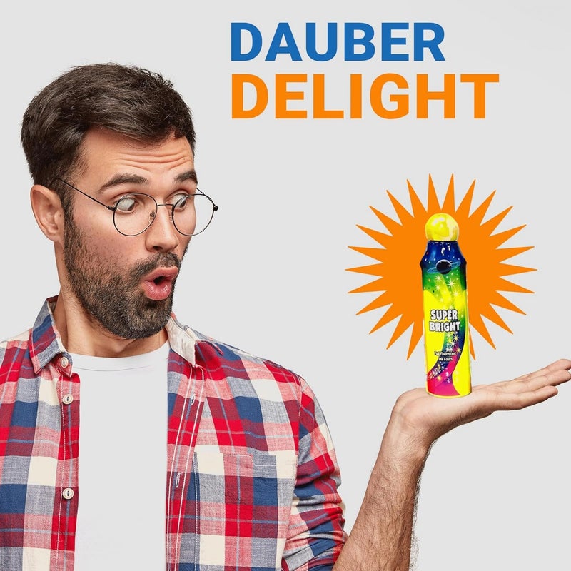 Dab-O-Ink Super Bright - 3 oz. Fluorescent Bingo Daubers, Multi-Color Rainbow Set, 9 Pack - Image 1