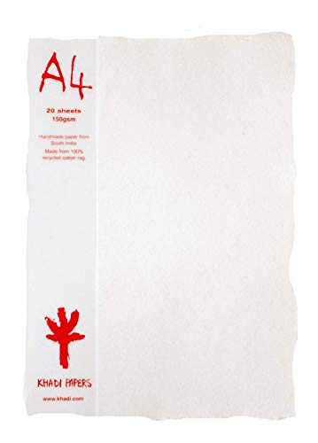 KHADI Paper White RAG (20 Sheets) Packs A4W 150 GSM 8.25" X 11.75" - Image 4