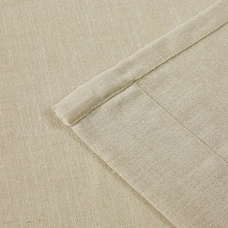 Vision Home Sand Pinch Pleated Semi Sheer Curtains Textured Linen Blended Light Filtering Window Curtains 102 inch for Living Room Bedroom Pinch Pleat Drapes with Hooks 2 Panels 40"Wx102"L,Camel Beige - Image 4