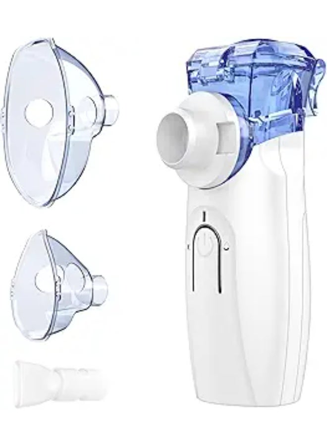 جهاز نيبولايزر محمول – للاستنشاق للكبار والأطفال مع قناع وفوهة – تشغيل هادئ وخفيف الوزن للاستخدام المنزلي أو أثناء السفر - Image 1