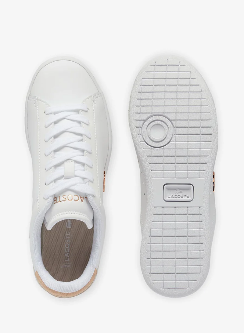 Lacoste WHT/LT PNK Carnaby Low Top Court Sneakers for Women | Best Price UAE