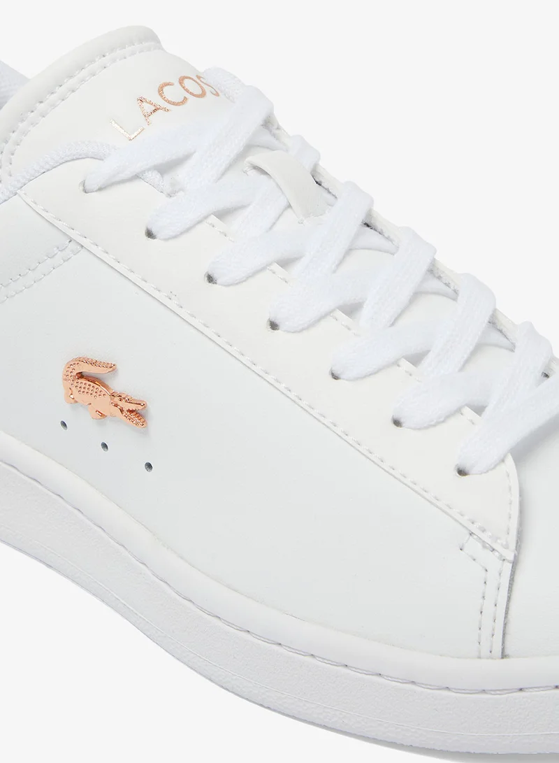 Lacoste WHT/LT PNK Carnaby Low Top Court Sneakers for Women | Best Price UAE