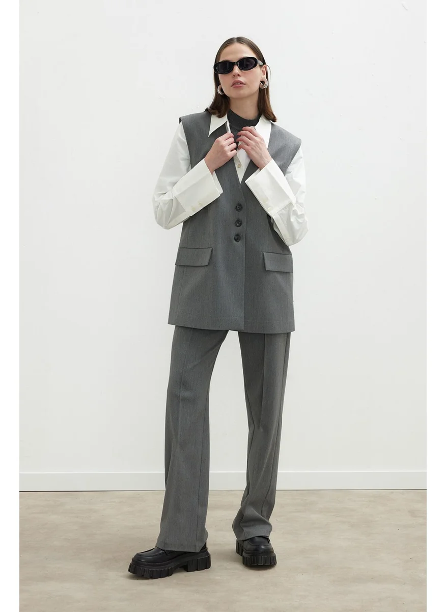 مانوكا Premium Suit Vest Gray