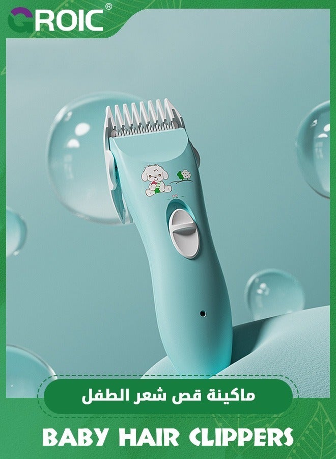 GROIC Baby Hair Clippers, Professional Quiet Hair Trimmer for Kids and Toddler, Waterproof & Rechargeable Cordless Hair Cutting Machine for Children,Waterproof Hair Cutting Kits - Image 2