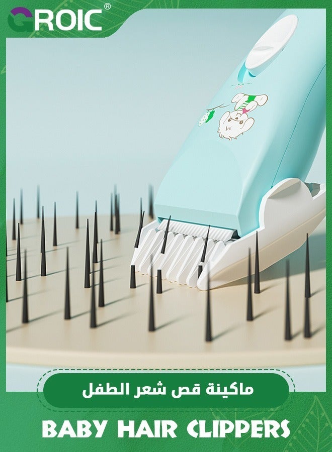 GROIC Baby Hair Clippers, Professional Quiet Hair Trimmer for Kids and Toddler, Waterproof & Rechargeable Cordless Hair Cutting Machine for Children,Waterproof Hair Cutting Kits - Image 5