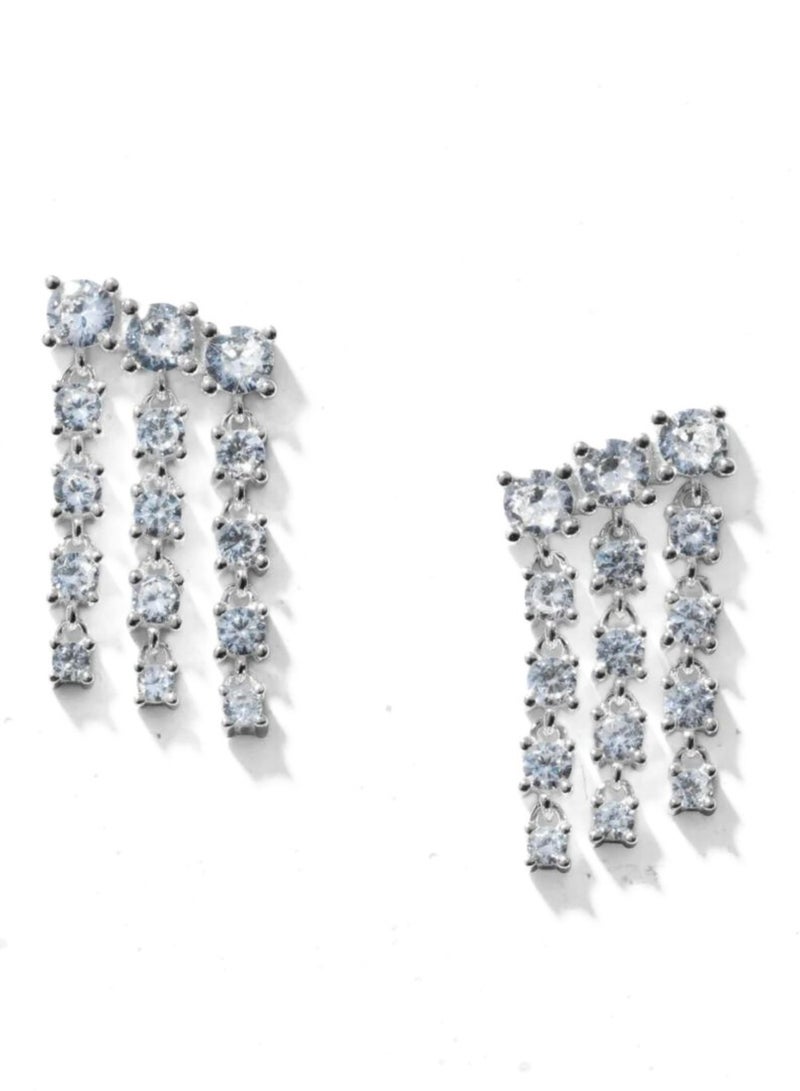 LAVEEN JEWELLERY Women’s Earrings | 18k Gold Plated Earrings with Cubic Zirconia Stones | Hypoallergenic Jewelry for Women, Tarnish-Free Earrings, Hand-Finished  925 Sterling Silver Earrings - Image 1