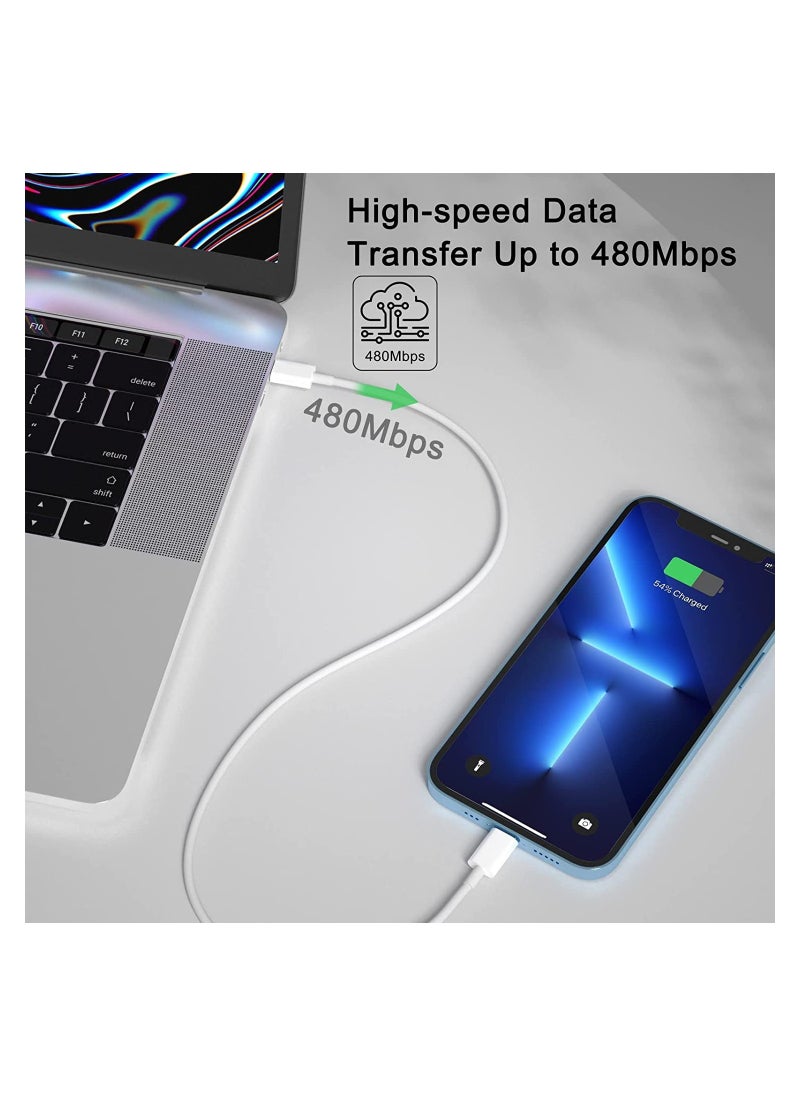 Digipace - iPhone 20W PD Fast Charger, Type-C Power Block Wall Charger Plug Adapter, 1M USB-C to Lightning Cable for 14 13 12 11 Pro Mini XS XR X, iPad, AirPod, Apple MFi Certified, white - Image 1