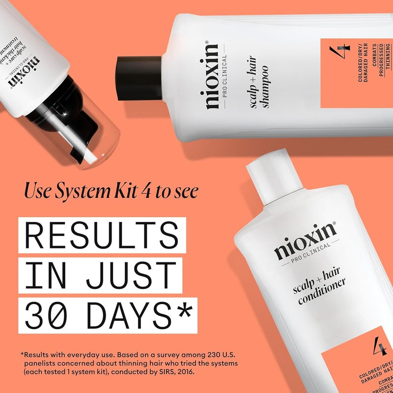 Nioxin System 4 Cleanser for Fine Chemically Enhanced Noticeably Thinning Hair - 33.8 oz - Image 4