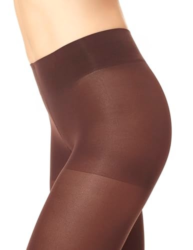 Hue Women's Super Opaque Tights with Control Top, Espresso, 3 - Image 2