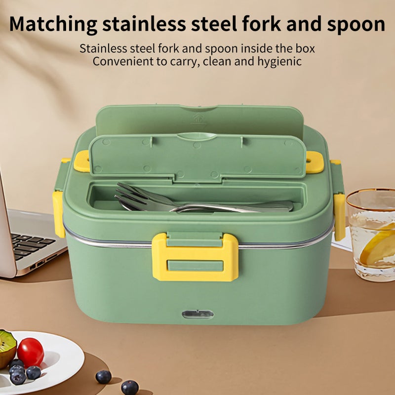 1.8L Electric Lunch Box Heated Lunch Box 75W Car Home Dual Use with Removable Stainless Steel Container Spoon Storage Carry Bag - Image 5