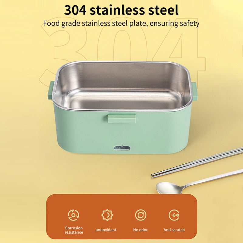 1.8L Electric Lunch Box Heated Lunch Box 75W Car Home Dual Use with Removable Stainless Steel Container Spoon Storage Carry Bag - Image 3