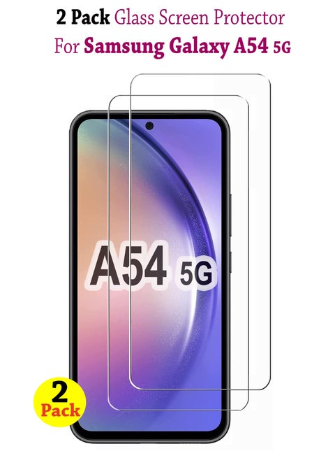 2 Pack Screen Protector For Samsung Galaxy A54 5G-Transparent